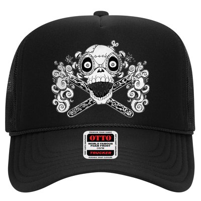 Mad Science Skull And Crossbones Trucker Hat