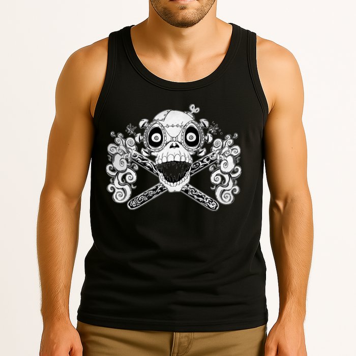 Mad Science Skull And Crossbones Tank Top