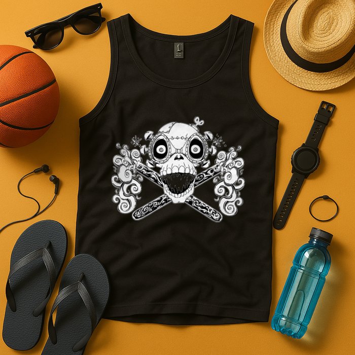 Mad Science Skull And Crossbones Tank Top