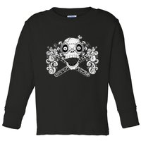Mad Science Skull And Crossbones Toddler Long Sleeve Shirt