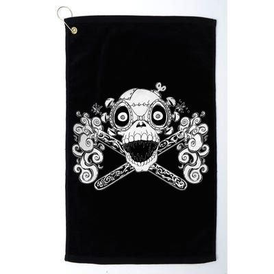 Mad Science Skull And Crossbones Golf Towel