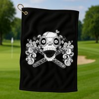 Mad Science Skull And Crossbones Golf Towel