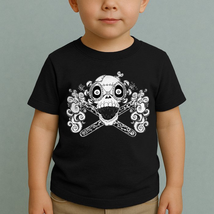 Mad Science Skull And Crossbones Toddler T-Shirt