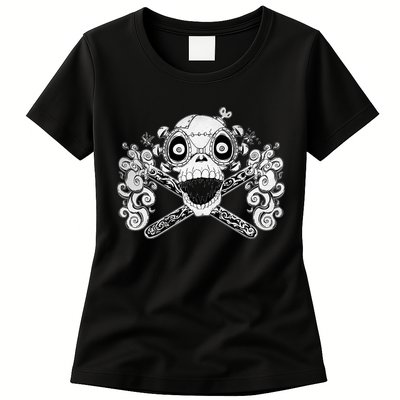 Mad Science Skull And Crossbones Womens T-Shirt