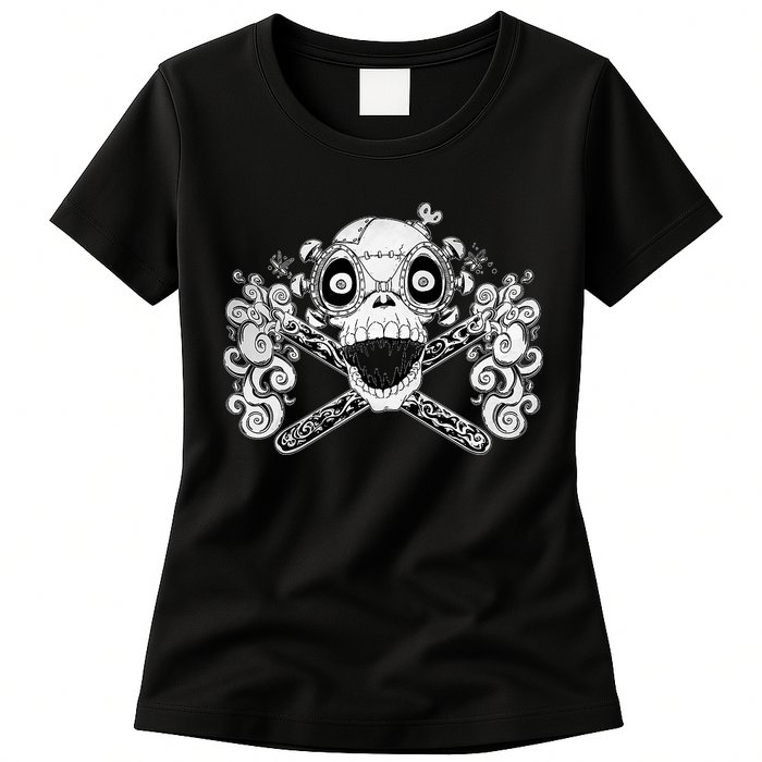 Mad Science Skull And Crossbones Womens T-Shirt