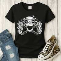 Mad Science Skull And Crossbones Womens T-Shirt