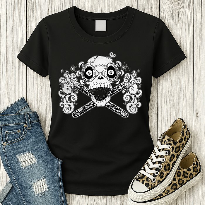 Mad Science Skull And Crossbones Womens T-Shirt