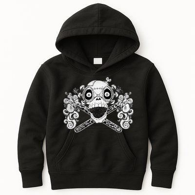 Mad Science Skull And Crossbones Kids Hoodie