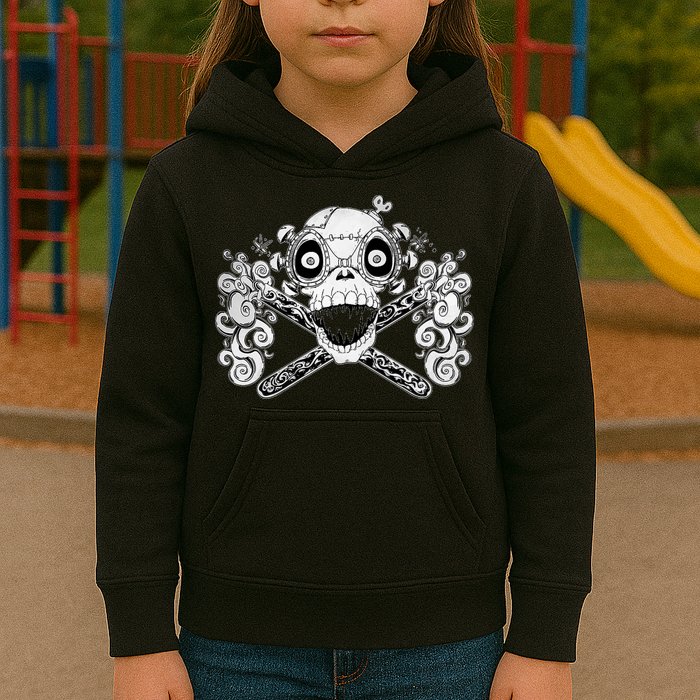 Mad Science Skull And Crossbones Kids Hoodie