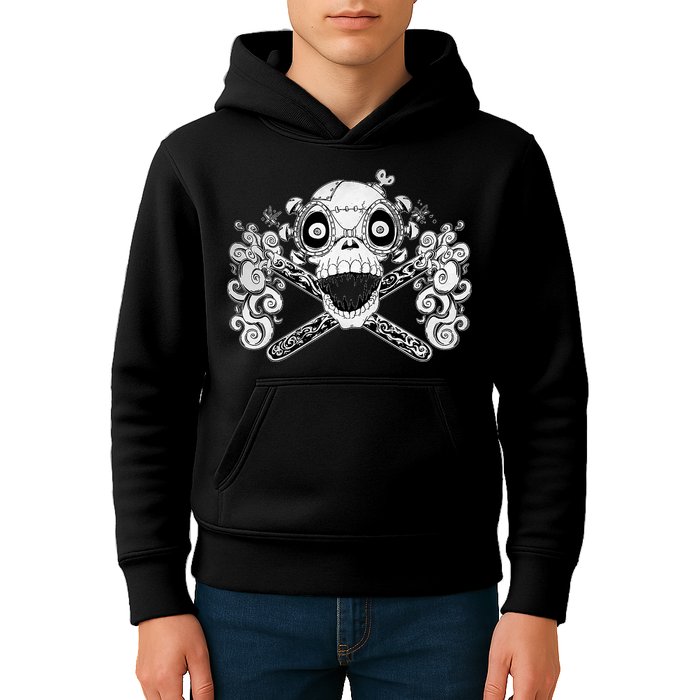 Mad Science Skull And Crossbones Kids Hoodie