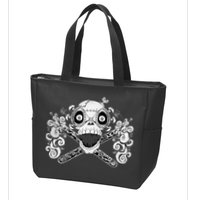 Mad Science Skull And Crossbones Zip Tote Bag
