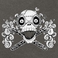 Mad Science Skull And Crossbones Cotton Canvas Backpack
