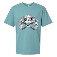 Mad Science Skull And Crossbones Sueded Cloud Jersey T-Shirt