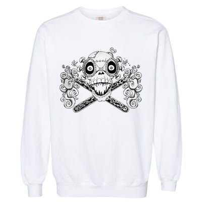 Mad Science Skull And Crossbones Garment-Dyed Sweatshirt