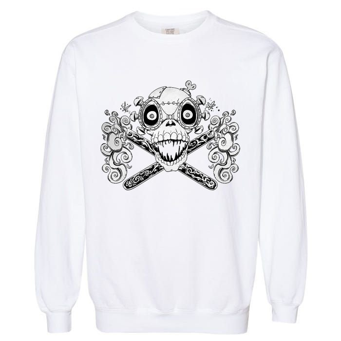 Mad Science Skull And Crossbones Garment-Dyed Sweatshirt