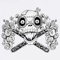 Mad Science Skull And Crossbones Garment-Dyed Sweatshirt