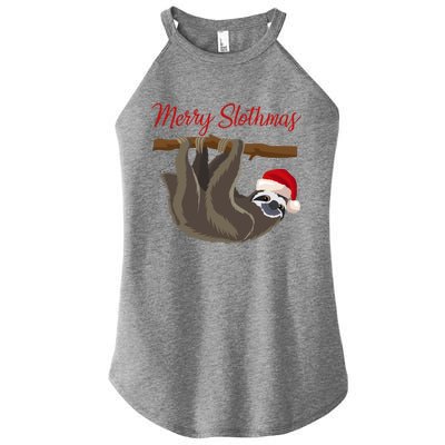 Merry Slothmas Sloth Christmas Xmas Gift Women’s Perfect Tri Rocker Tank