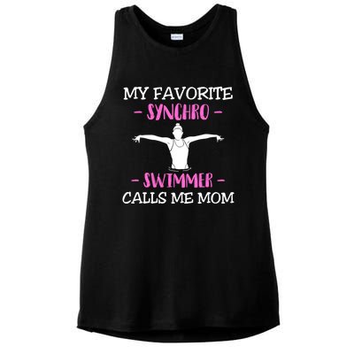 Mom Synchronized Swimming Athlete Swimmer Gymnastic Gift Ladies PosiCharge Tri-Blend Wicking Tank