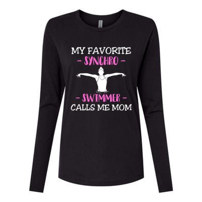 Mom Synchronized Swimming Athlete Swimmer Gymnastic Gift Womens Cotton Relaxed Long Sleeve T-Shirt