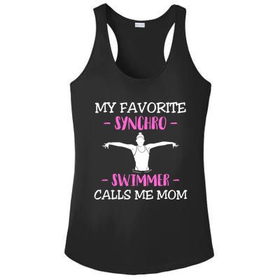 Mom Synchronized Swimming Athlete Swimmer Gymnastic Gift Ladies PosiCharge Competitor Racerback Tank