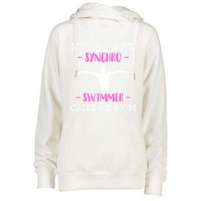 Mom Synchronized Swimming Athlete Swimmer Gymnastic Gift Womens Funnel Neck Pullover Hood