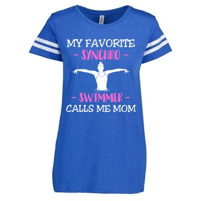 Mom Synchronized Swimming Athlete Swimmer Gymnastic Gift Enza Ladies Jersey Football T-Shirt