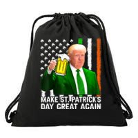 Make Saint St PatrickS Day Great Again Funny Trump Drawstring Bag