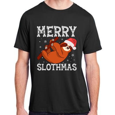 Merry Slothmas Sloth Lover Ugly Christmas Cool Gift Adult ChromaSoft Performance T-Shirt