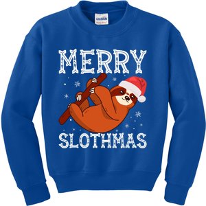 Merry Slothmas Sloth Lover Ugly Christmas Cool Gift Kids Sweatshirt