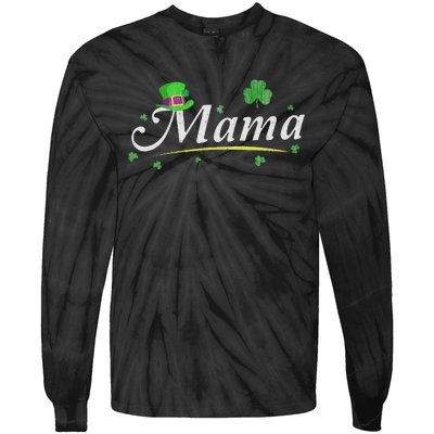 Mama St Saint Patrick's Day Irish Family Matching Tie-Dye Long Sleeve Shirt