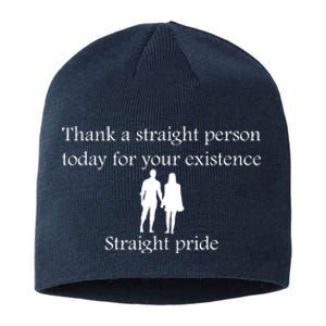 Motivational Slogans Straight People Quote Straight Pride Lover Holding Hands Sustainable Beanie