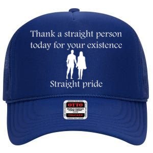 Motivational Slogans Straight People Quote Straight Pride Lover Holding Hands High Crown Mesh Back Trucker Hat