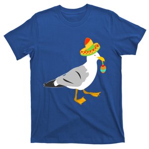 Mexican Seagull Sombrero Costume Maraca Funny Bird Funny Gift T-Shirt