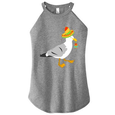 Mexican Seagull Sombrero Costume Maraca Funny Bird Funny Gift Women's Perfect Tri Rocker Tank