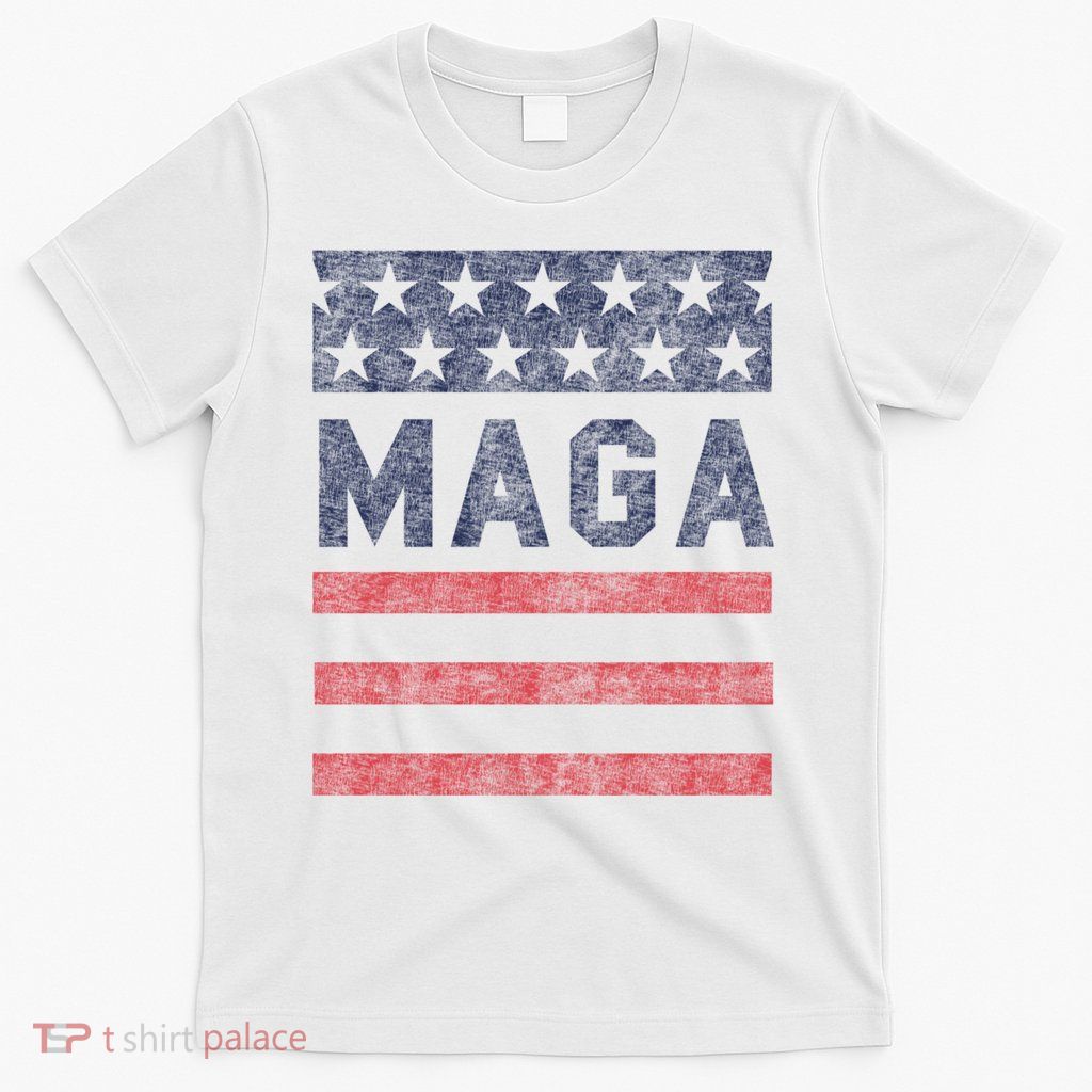 Maga Stars & Stripes Retro Vintage Distressed Graphic T-Shirt