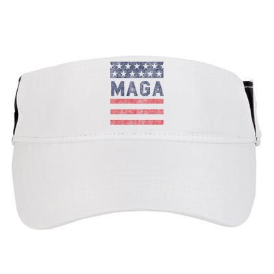 Maga Stars & Stripes Retro Vintage Distressed Graphic Adult Drive Performance Visor