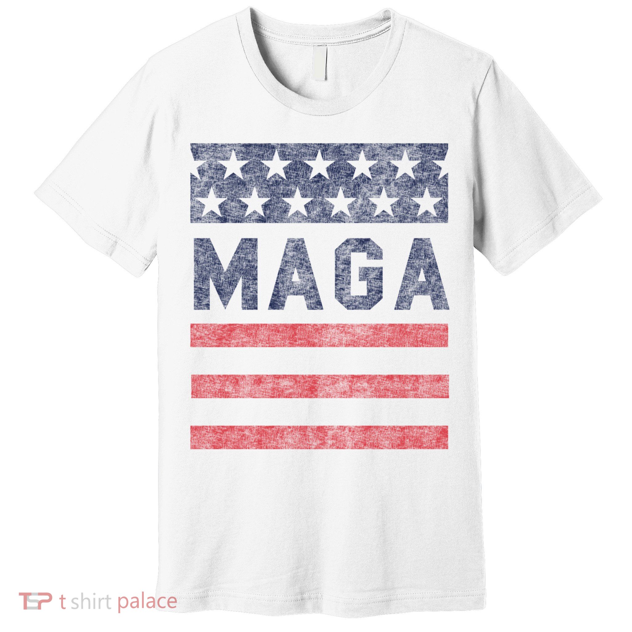 Maga Stars & Stripes Retro Vintage Distressed Graphic Premium T-Shirt