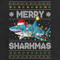 Merry Sharkmas Shark Santa Ugly Christmas Lights Xmas Hat