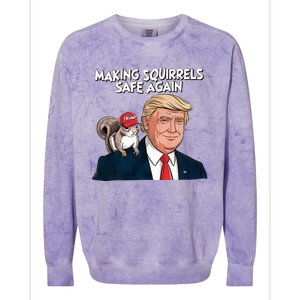 Make Squirrels Safe Again Trump 2024 Squirrels Colorblast Crewneck Sweatshirt