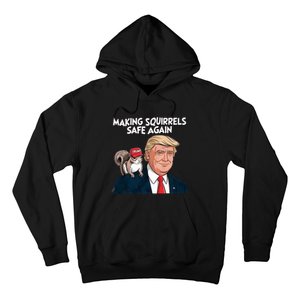 Make Squirrels Safe Again Trump 2024 Squirrels Hoodie