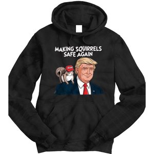 Make Squirrels Safe Again Trump 2024 Squirrels Tie Dye Hoodie