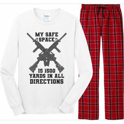 My Safe Space Is 1500 Yards In All Directions Long Sleeve Pajama Set