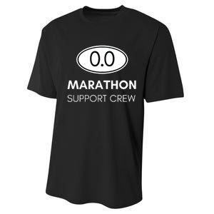 Marathon Support Staff For The Spectator Family And Crew Performance Sprint T-Shirt