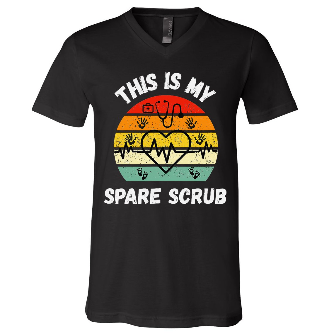 My Spare Scrub Funny Healthcare Worker Nurse CNAs V-Neck T-Shirt