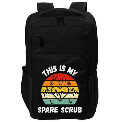 My Spare Scrub Funny Healthcare Worker Nurse CNAs Impact Tech Backpack