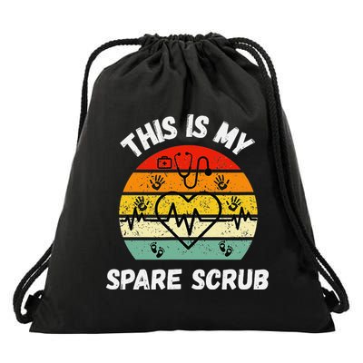 My Spare Scrub Funny Healthcare Worker Nurse CNAs Drawstring Bag