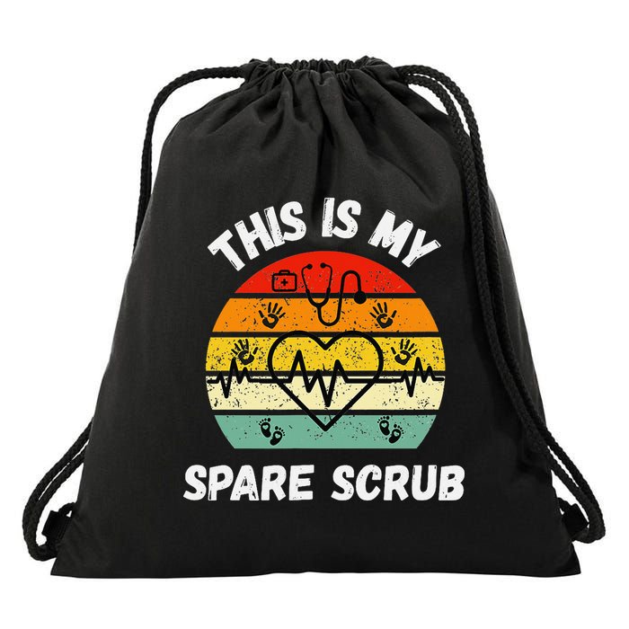 My Spare Scrub Funny Healthcare Worker Nurse CNAs Drawstring Bag