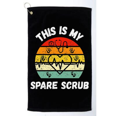 My Spare Scrub Funny Healthcare Worker Nurse CNAs Golf Towel