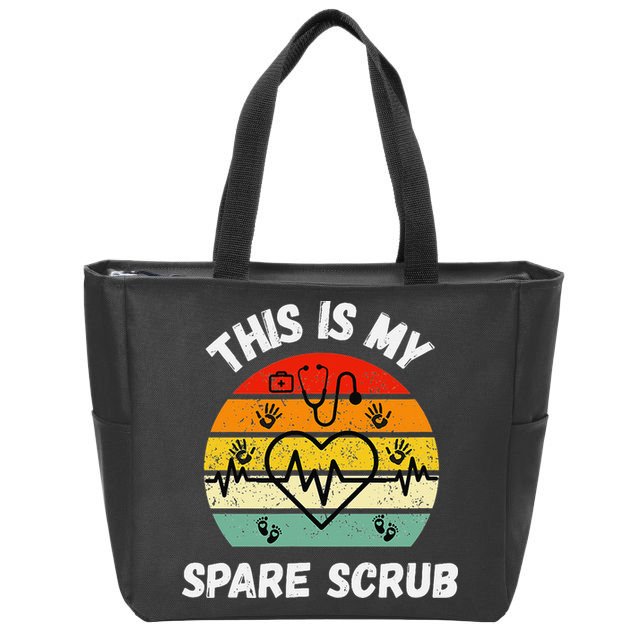 My Spare Scrub Funny Healthcare Worker Nurse CNAs Zip Tote Bag