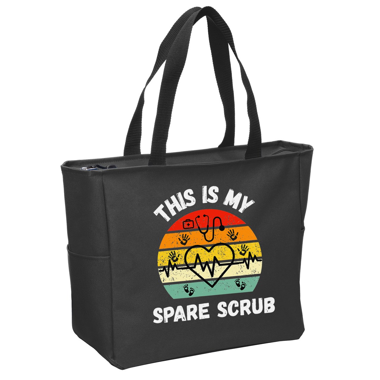 My Spare Scrub Funny Healthcare Worker Nurse CNAs Zip Tote Bag